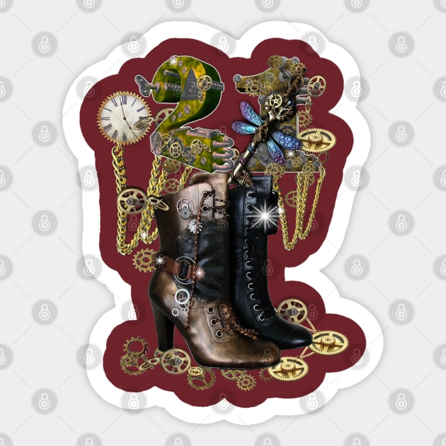 21st Steampunk Birthday girl Sticker by Nadine8May